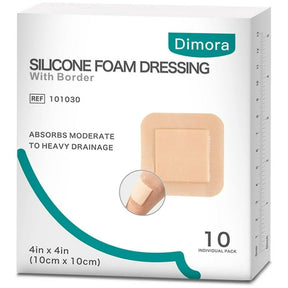 Dimora Silicone Foam Dressing With Border Adhesive Bedsore Bandages Fo